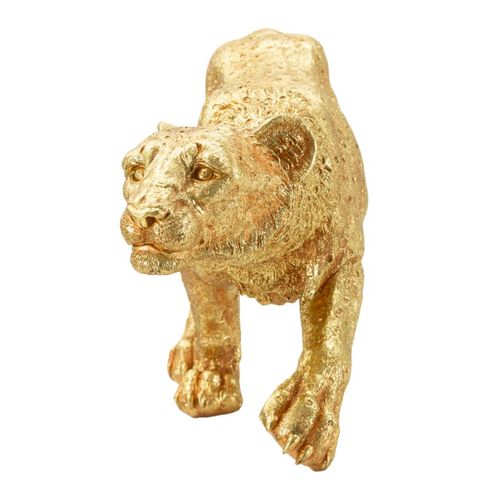 Statue Léopard Shant Doré 21 X 89 X 33 Cm