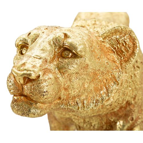 Statue Léopard Shant Doré 21 X 89 X 33 Cm