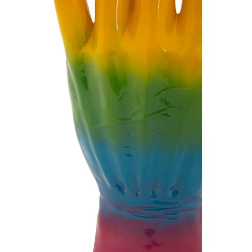 Sculpture Main Rainbow Ok Multicolore 16 X 10,5 X 36 Cm