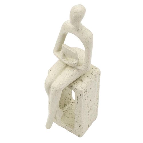 Statuette Single Stons Lecture Et Méditation 6,5 X 8,5 X 24 Cm