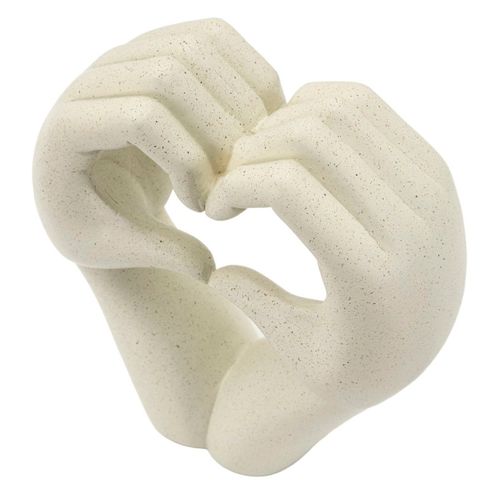 Sculpture Love Stons Cœur Entre Mains 16,5 X 7 X 20 Cm