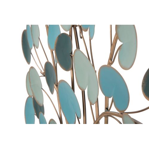 Décoration Murale 3d En Métal Représentant Un Pommier, Argenté, 89 X 2,5 X 90 Cm