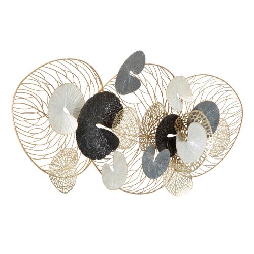 Panneau Mural En Métal 3d Avec Feuilles, Effet Luxe, 124,5 X 9,5 X 55 Cm