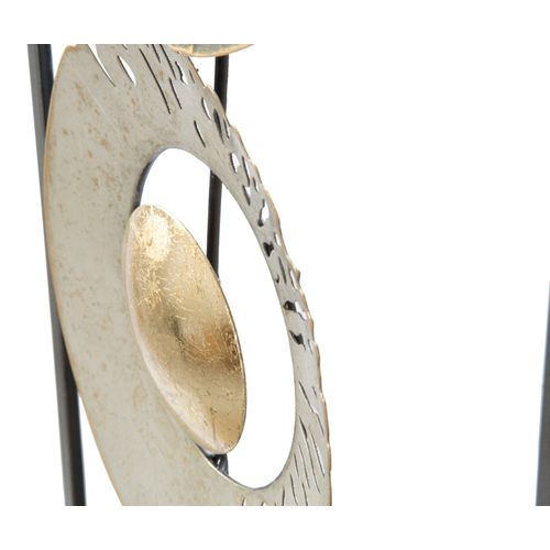 Panneau Mural Abstrait En Métal Forme Anneau 31 X 3 X 89,5 Cm