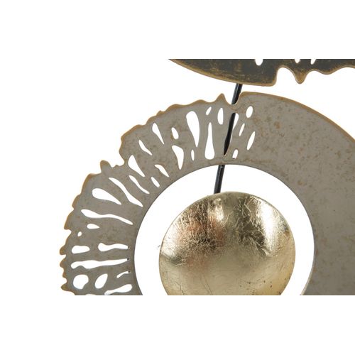 Panneau Mural Abstrait En Métal Forme Anneau 31 X 3 X 89,5 Cm