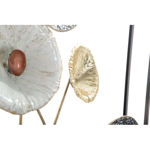 Panneau Mural Abstrait En Métal Motif Grille 50 X 6 X 90,5 Cm