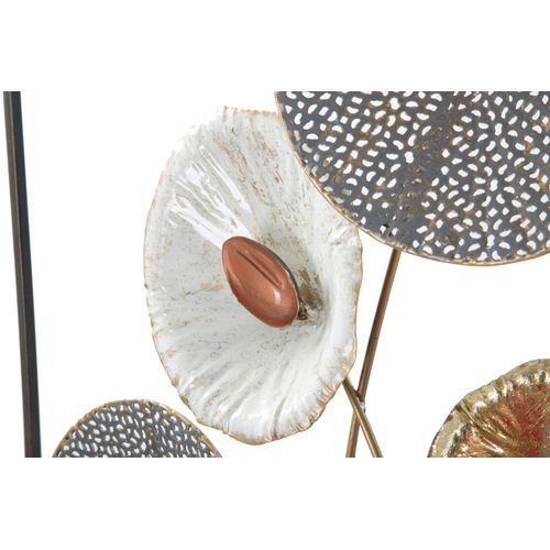 Panneau Mural Abstrait En Métal Motif Grille 50 X 6 X 90,5 Cm