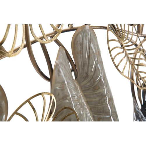 Panneau Mural En Métal Avec Motif De Feuilles 3d, 131 X 61 X 4,5 Cm