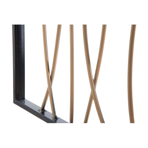 Panneau Mural Rectangulaire En Métal Motif Feuilles 3d, 66 X 100 X 4,5 Cm