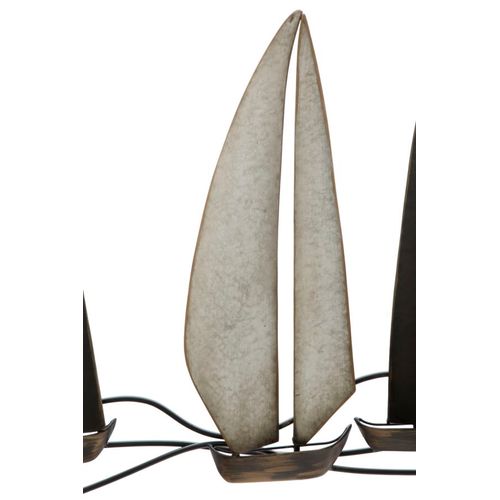 Panneau Mural Regata En Fer 119x51 Cm, Style Industriel Multicolore