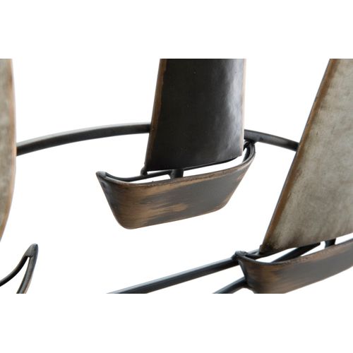 Panneau Mural Regata En Fer 119x51 Cm, Style Industriel Multicolore