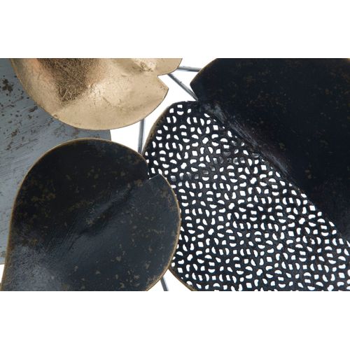 Panneau Mural Décoratif En Métal Motif Demi-feuille 3d, 62,5 X 40 Cm