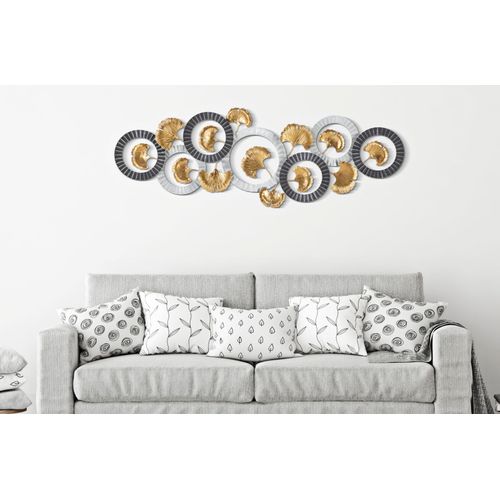 Panneau Mural En Métal Motif Naturel 3d, 127,5 X 44,5 Cm