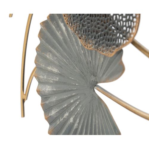 Panneau Mural Métal 3d Motif Naturel Web, 105 X 56 Cm