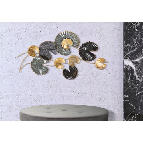 Panneau Mural Métal 3d Motif Naturel Web, 105 X 56 Cm