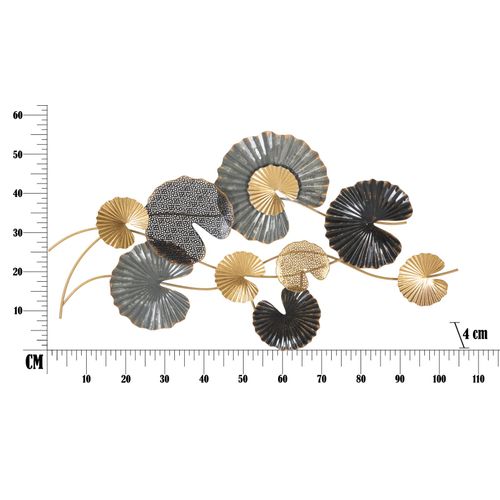 Panneau Mural Métal 3d Motif Naturel Web, 105 X 56 Cm