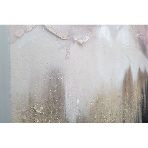 Peinture Murale Montagne Rose 80x60 Cm Sur Toile Et Cadre En Bois