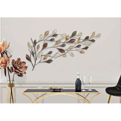 Panneau Mural En Fer Ramo 115,5x65 Cm Motifs Nature 3d