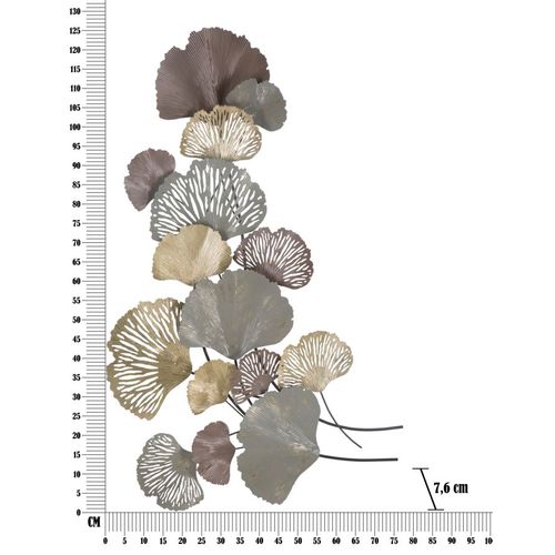 Panneau Mural En Fer 3d "nature Exotique" 76x126 Cm Pour Salon Et Bureau