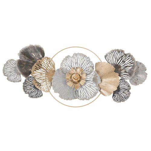 Panneau Mural En Fer 3d "nature Exotique" 131x56 Cm Pour Salon Et Chambre