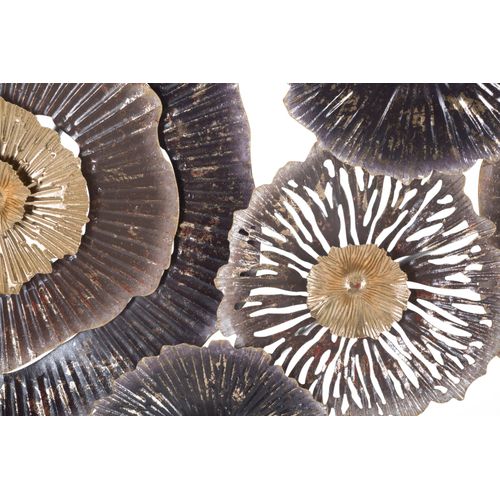 Panneau Mural En Fer 3d "exotique Browny" 168x74 Cm Pour Salon Et Bureau