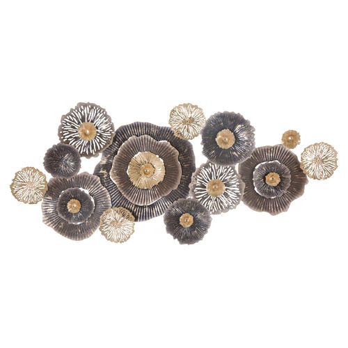 Panneau Mural En Fer 3d "exotique Browny" 168x74 Cm Pour Salon Et Bureau