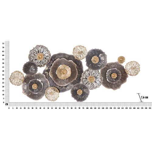 Panneau Mural En Fer 3d "exotique Browny" 168x74 Cm Pour Salon Et Bureau