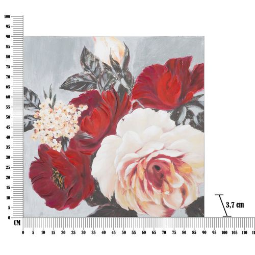 Tableau Mural Carré Fleurs 90x90 Cm Pour Salon Et Chambre