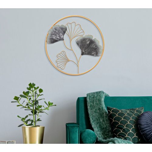 Panneau Mural 3d Flower Simple En Fer Avec Feuilles Décoratives