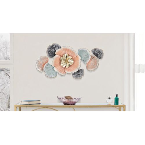 Panneau Mural 3d Fleurs Et Feuilles – Décoration Salon/chambre 93x7,5x53 Cm