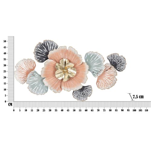 Panneau Mural 3d Fleurs Et Feuilles – Décoration Salon/chambre 93x7,5x53 Cm