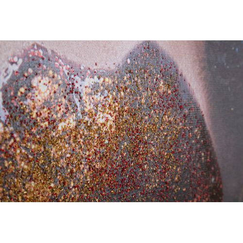 Impression Murale Artisanale Visage Féminin Lèvres 80x3,8x120 Cm Pour Salon