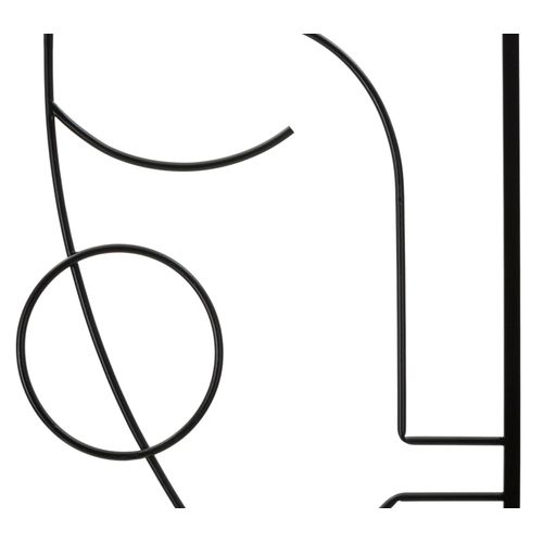 Panneaux Muraux Métal Tribal Visage Stylisé 2 Pièces - 60x1x80 Cm