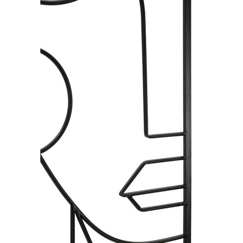 Panneaux Muraux Métal Tribal Visage Stylisé 2 Pièces - 60x1x80 Cm