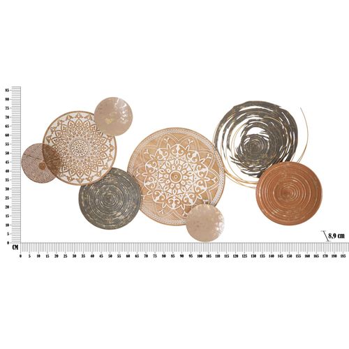 Décoration Murale 3d Boho Abstraite Métal Et Mdf 167,6x8,9x80,6 Cm