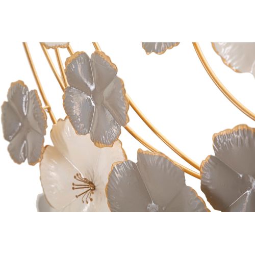 Décoration Murale 3d Fleurs En Spirale Métal 63,5x5x67,9 Cm