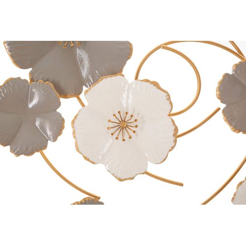 Décoration Murale 3d Fleurs En Spirale Métal 63,5x5x67,9 Cm