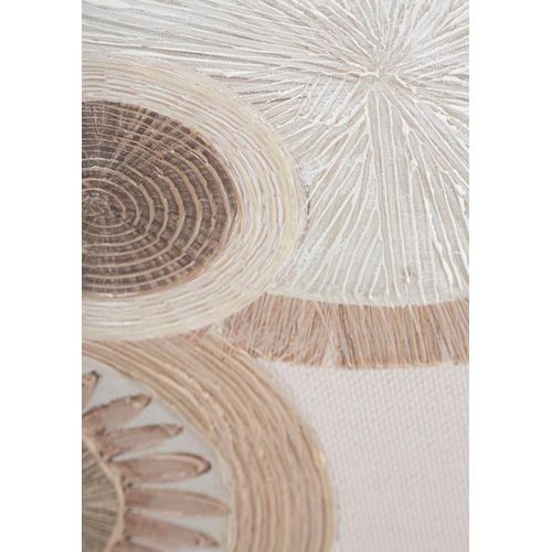 Tableau Géométrique Relief Sur Toile Avec Cadre Bois 50x100 Cm