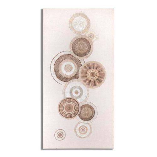 Tableau Relief Géométrique Bohème Sur Toile 50x100 Cm