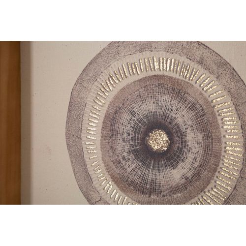 Tableau Relief Géométrique Bohème Sur Toile 45x60 Cm