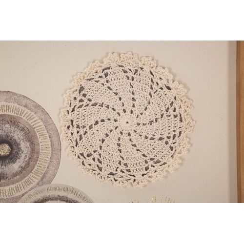 Tableau Relief Géométrique Bohème Sur Toile 45x60 Cm