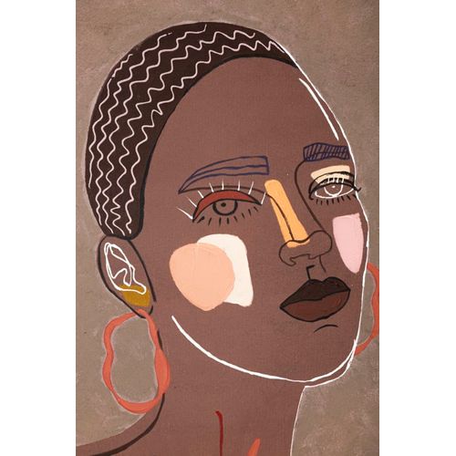 Tableau Femme Tribale Bohème Chic 80x100 Cm Sur Toile