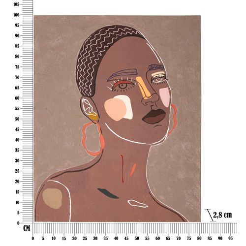 Tableau Femme Tribale Bohème Chic 80x100 Cm Sur Toile