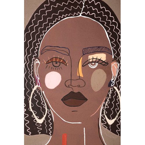 Tableau Femme Tribale Bohème Chic 80x100 Cm Sur Toile Et Cadre