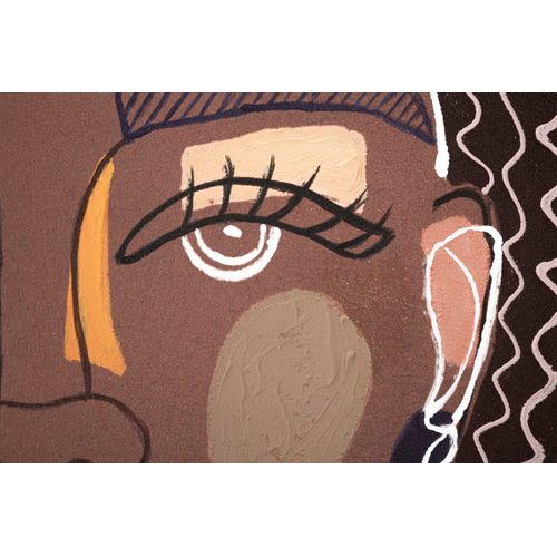 Tableau Femme Tribale Bohème Chic 80x100 Cm Sur Toile Et Cadre