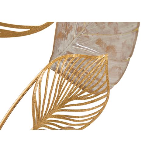 Décoration Murale 3d Felix Feuilles Finement Sculptées Métal 63x4x85 Cm