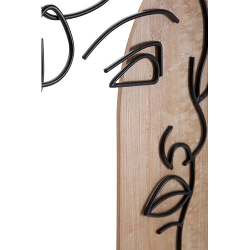 Panneau Mural David En Métal Et Bois Multicolore 55x80 Cm