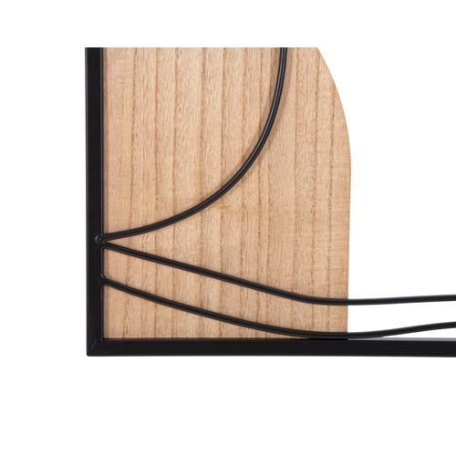 Panneau Mural David En Métal Et Bois Multicolore 55x80 Cm