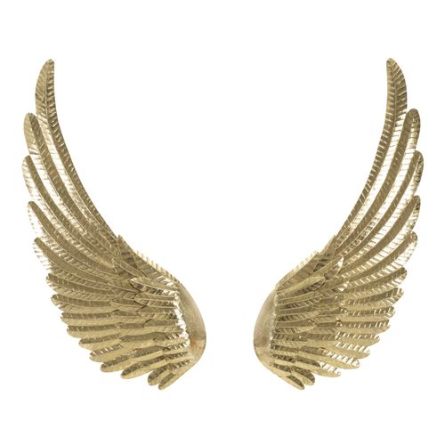 Paire De Panneaux Muraux Ailes Dorées 3d 60x130 Cm