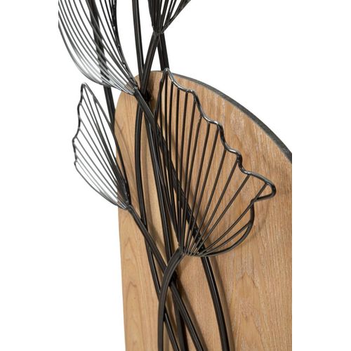 Panneau Mural Décoratif Tali 3d Métal Et Bois 70x100 Cm
